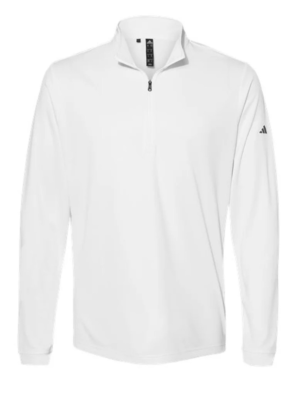 adidas Men’s White Long-Sleeve Quarter-Zip Performance Golf Pullover Sz S NWT